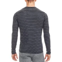 Icebreaker Oasis Long Sleeve Crewe - Men's|-|Chandail à Manches Longues Oasis - Homme 37 Icebreaker Oasis Long Sleeve Crewe - Men's|-|Chandail à Manches Longues Oasis - Homme -Icebreaker 100476 7EJet 20Heather 20 20Drift 20 20Stripe 7EBack