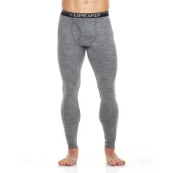 Icebreaker Oasis Leggings With Fly - Men's|-|Legging Avec Ouverture Oasis - Homme -Icebreaker 100482 7EGritstone 20Heather 7EFrontModel