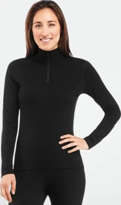 Icebreaker Oasis Long Sleeve Half Zip - Women's|-|Chandail à Manches Longues Et Demi-glissière Oasis Femme 28 Icebreaker Oasis Long Sleeve Half Zip - Women's|-|Chandail à Manches Longues Et Demi-glissière Oasis Femme -Icebreaker 100515 7E 7EBlack 20Front