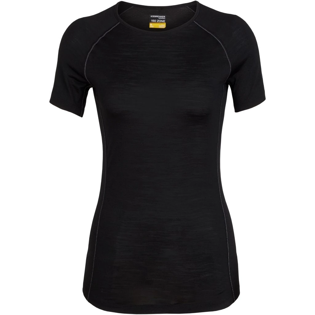 Icebreaker 150 Zone Crewe Short Sleeve Shirt Women - Black/Mineral 5 Icebreaker 150 Zone Crewe Short Sleeve Shirt Women - Black/Mineral - Image 3