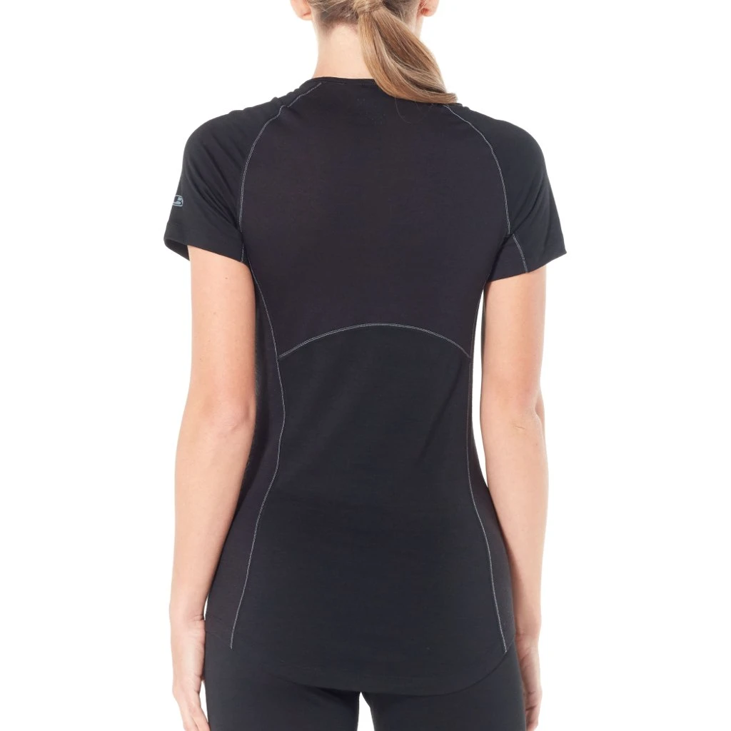 Icebreaker 150 Zone Crewe Short Sleeve Shirt Women - Black/Mineral 4 Icebreaker 150 Zone Crewe Short Sleeve Shirt Women - Black/Mineral - Image 2