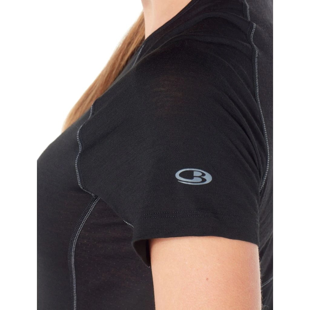 Icebreaker 150 Zone Crewe Short Sleeve Shirt Women - Black/Mineral 6 Icebreaker 150 Zone Crewe Short Sleeve Shirt Women - Black/Mineral - Image 4