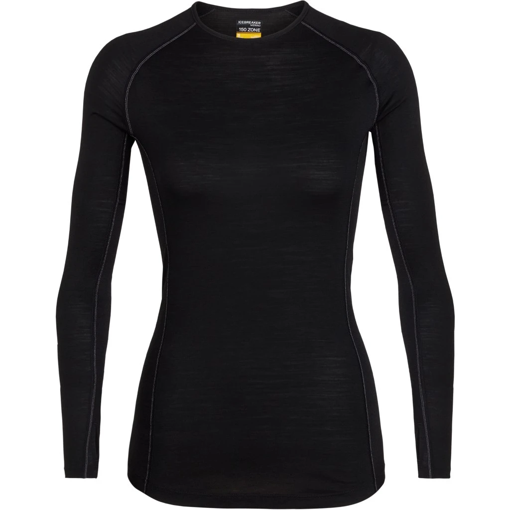 Icebreaker 150 Zone Crewe Long Sleeve Shirt Women - Black/Mineral 5 Icebreaker 150 Zone Crewe Long Sleeve Shirt Women - Black/Mineral - Image 3