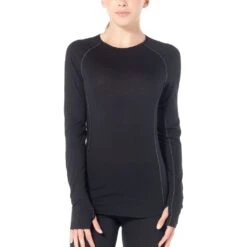 Icebreaker 150 Zone Crewe Long Sleeve Shirt Women - Black/Mineral