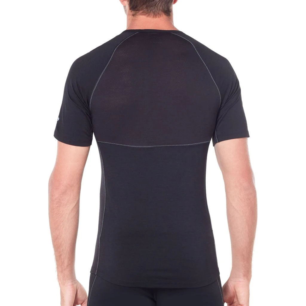 Icebreaker 150 Zone Crewe Short Sleeve Shirt Men - Black/Mineral 4 Icebreaker 150 Zone Crewe Short Sleeve Shirt Men - Black/Mineral - Image 2