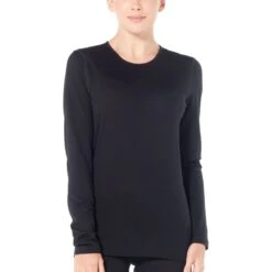 Icebreaker 200 Oasis Crewe Long Sleeve Shirt Women - Black
