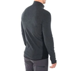 Icebreaker Descender Long Sleeve Zip Men - Jet HTHR/Black -Icebreaker 368657 05 d 795643