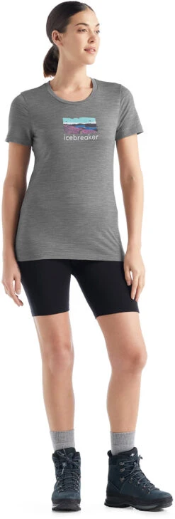 Icebreaker Trailhead Tech Lite II SS Tee - Women's|-|T-shirt à Manches Courtes Trailhead Tech Lite II - Femme -Icebreaker ICE 0A56DR 7E 7EFront1 20Metro 20Heather