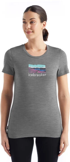 Icebreaker Trailhead Tech Lite II SS Tee - Women's|-|T-shirt à Manches Courtes Trailhead Tech Lite II - Femme -Icebreaker ICE 0A56DR 7E 7EFront 20Metro 20Heather