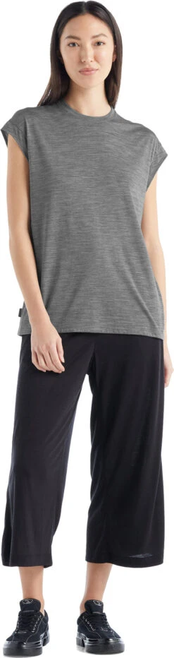 Icebreaker Drayden Sleeveless Top - Women's|-|Haut Sans Manches Drayden - Femme -Icebreaker ICE 0A56ER 7E 7EFront1 20Metro 20Heather
