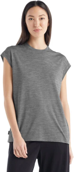 Icebreaker Drayden Sleeveless Top - Women's|-|Haut Sans Manches Drayden - Femme -Icebreaker ICE 0A56ER 7E 7EFront 20Metro 20Heather