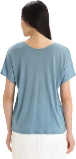 Drayden Reversible SS Top - Women's|-|icebreaker Women's Merino Drayden Reversible Short Sleeve T-Shirt -Icebreaker ICE 0A56ES 7E 7EBack1 20Astral 20Blue