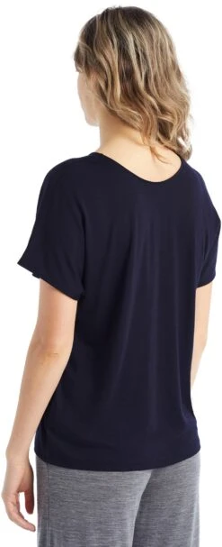 Drayden Reversible SS Top - Women's|-|icebreaker Women's Merino Drayden Reversible Short Sleeve T-Shirt -Icebreaker ICE 0A56ES 7E 7EBack 20Midnight 20Navy