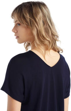 Drayden Reversible SS Top - Women's|-|icebreaker Women's Merino Drayden Reversible Short Sleeve T-Shirt -Icebreaker ICE 0A56ES 7E 7EDetail1 20Midnight 20Navy