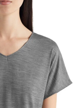 Drayden Reversible SS Top - Women's|-|icebreaker Women's Merino Drayden Reversible Short Sleeve T-Shirt -Icebreaker ICE 0A56ES 7E 7EDetail 20Metro 20Heather