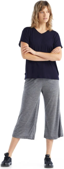 Drayden Reversible SS Top - Women's|-|icebreaker Women's Merino Drayden Reversible Short Sleeve T-Shirt -Icebreaker ICE 0A56ES 7E 7EFront1 20Midnight 20Navy