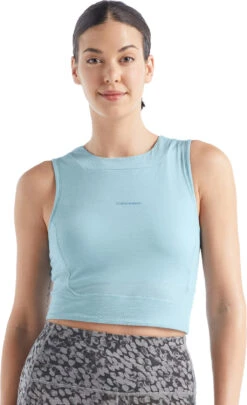 Icebreaker ZoneKnit™ Cropped Bra Tank - Women's|-|Camisole à Soutien-gorge Court De ZoneKnit™ - Femme -Icebreaker ICE 0A56FC 7E 7EFront1 20Haze