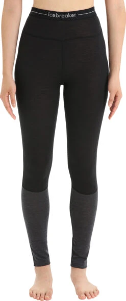 Icebreaker 125 ZoneKnit Leggings - Women's|-|Legging 125 ZoneKnit - Femme -Icebreaker ICE 0A56H6 7E 7EFront 20Black 20 20Jet 20Heather 20 20Cb