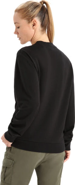 Icebreaker Crush Long Sleeve Sweatshirt - Women's|-|Chandail En Molleton à Manches Longues Crush - Femme -Icebreaker ICE 0A56KK 7E 7EBack 20Black
