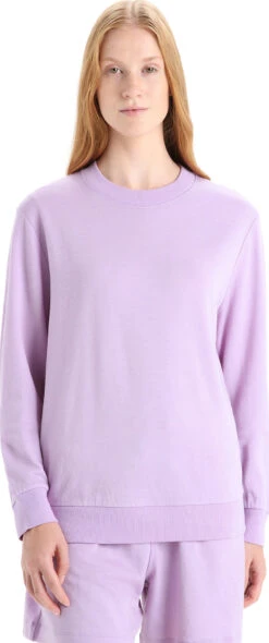 Icebreaker Crush Long Sleeve Sweatshirt - Women's|-|Chandail En Molleton à Manches Longues Crush - Femme -Icebreaker ICE 0A56KK 7E 7EFront 20Purple 20Gaze
