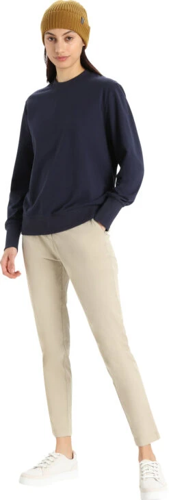 Central II Long Sleeve Sweatshirt - Women's|-|icebreaker Women's Merino Central II Long Sleeve Sweater -Icebreaker ICE 0A56L2 7E 7EStandard 20Outfit 20Midnight 20Navy