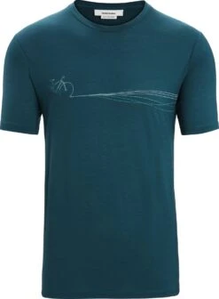 Icebreaker Tech Lite II Short Sleeve Tee Cadence Paths - Men's|-|T-shirt Tech Lite II Cadence Paths - Homme -Icebreaker ICE 0A56N8 7EGreen 20Glory