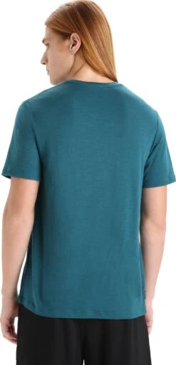 Icebreaker Tech Lite II Short Sleeve Tee Cadence Paths - Men's|-|T-shirt Tech Lite II Cadence Paths - Homme -Icebreaker ICE 0A56N8 7E 7EBack 20Green 20Glory