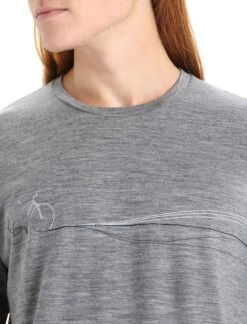 Icebreaker Tech Lite II Short Sleeve Tee Cadence Paths - Men's|-|T-shirt Tech Lite II Cadence Paths - Homme -Icebreaker ICE 0A56N8 7E 7EDetail1 20Gritstone 20Heather