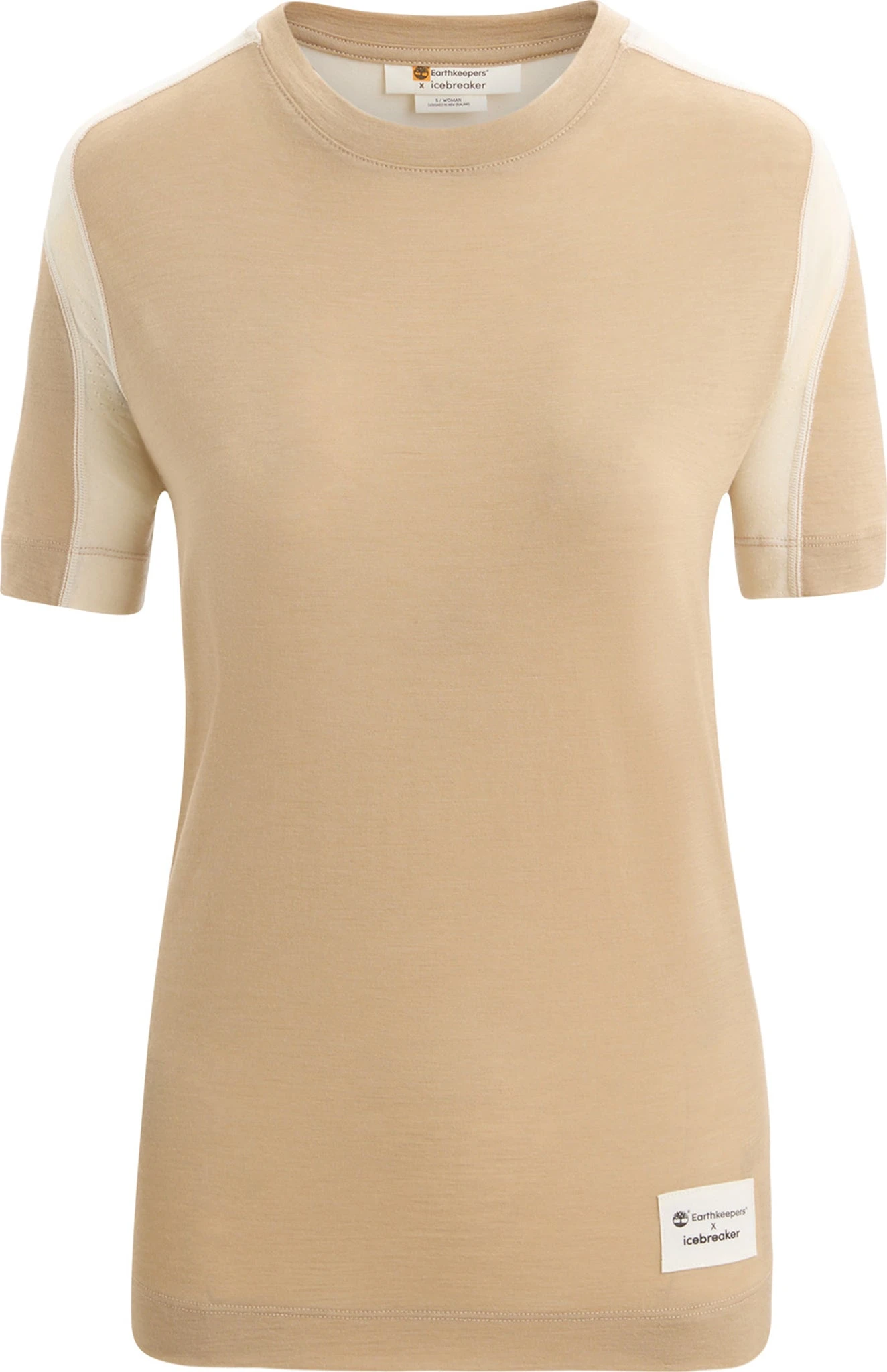 Icebreaker IB X Timberland Merino ZoneKnit Short Sleeve Tee - Women's|-|T-shirt à Manches Courtes En Laine Mérinos ZoneKnit IB X Timberland - Femme 3 Icebreaker IB X Timberland Merino ZoneKnit Short Sleeve Tee - Women's|-|T-shirt à Manches Courtes En Laine Mérinos ZoneKnit IB X Timberland - Femme