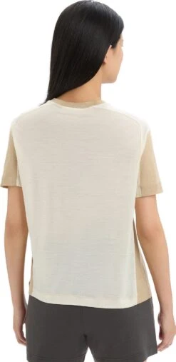 Icebreaker IB X Timberland Merino ZoneKnit Short Sleeve Tee - Women's|-|T-shirt à Manches Courtes En Laine Mérinos ZoneKnit IB X Timberland - Femme 21 Icebreaker IB X Timberland Merino ZoneKnit Short Sleeve Tee - Women's|-|T-shirt à Manches Courtes En Laine Mérinos ZoneKnit IB X Timberland - Femme -Icebreaker ICE 0A56NW 7E 7EBack 20Sand 20 20Chalk