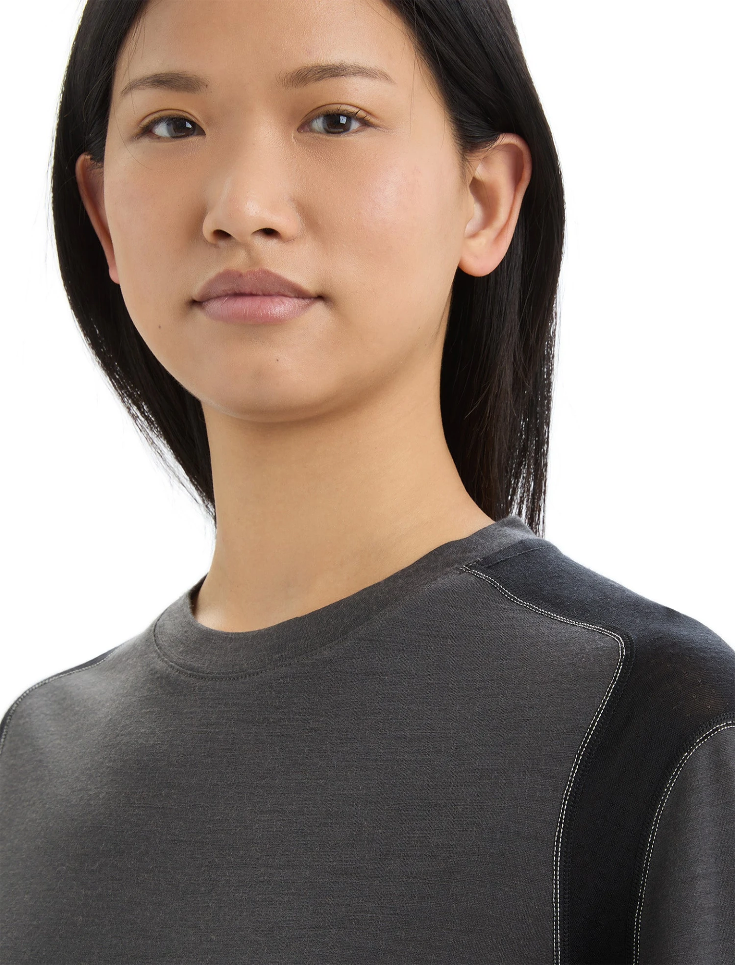 Icebreaker IB X Timberland Merino ZoneKnit Short Sleeve Tee - Women's|-|T-shirt à Manches Courtes En Laine Mérinos ZoneKnit IB X Timberland - Femme 5 Icebreaker IB X Timberland Merino ZoneKnit Short Sleeve Tee - Women's|-|T-shirt à Manches Courtes En Laine Mérinos ZoneKnit IB X Timberland - Femme - Image 3