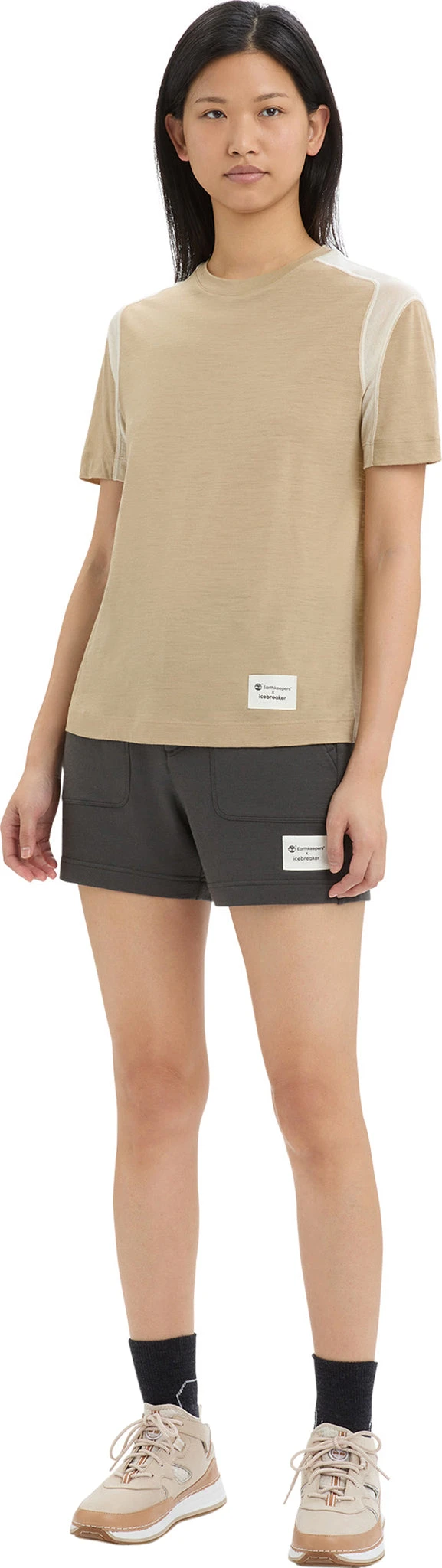 Icebreaker IB X Timberland Merino ZoneKnit Short Sleeve Tee - Women's|-|T-shirt à Manches Courtes En Laine Mérinos ZoneKnit IB X Timberland - Femme 14 Icebreaker IB X Timberland Merino ZoneKnit Short Sleeve Tee - Women's|-|T-shirt à Manches Courtes En Laine Mérinos ZoneKnit IB X Timberland - Femme - Image 12