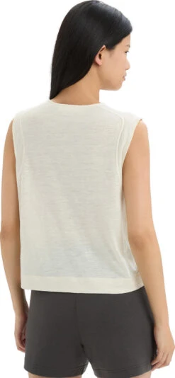 Icebreaker IB X Timberland Merino Linen Sleeveless Top - Women's|-|Haut Sans Manches En Lin Mérinos IB X Timberland - Femme -Icebreaker ICE 0A56NY 7E 7EBack 20Chalk