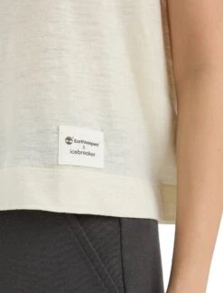 Icebreaker IB X Timberland Merino Linen Sleeveless Top - Women's|-|Haut Sans Manches En Lin Mérinos IB X Timberland - Femme -Icebreaker ICE 0A56NY 7E 7EDetail2 20Chalk