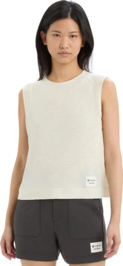 Icebreaker IB X Timberland Merino Linen Sleeveless Top - Women's|-|Haut Sans Manches En Lin Mérinos IB X Timberland - Femme -Icebreaker ICE 0A56NY 7E 7EFront 20Chalk