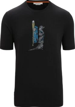 Icebreaker Central Classic Tee Short Sleeve Otter Paddle - Men's|-|T-shirt Classic Otter Paddle - Homme -Icebreaker ICE 0A56OE 7EBlack