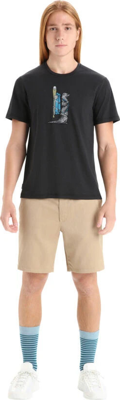 Icebreaker Central Classic Tee Short Sleeve Otter Paddle - Men's|-|T-shirt Classic Otter Paddle - Homme -Icebreaker ICE 0A56OE 7E 7EStandard 20Outfit 20Black