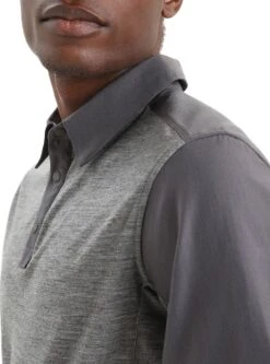 Icebreaker Hike Short Sleeve Top - Men's|-|Haut à Manches Courtes Hike - Homme -Icebreaker ICE 0A56OK 7E 7EDetail2 20Monsoon 20 20Gritstone 20Heather 20 20Cb