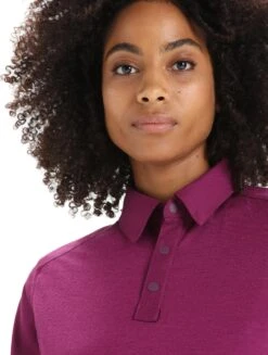 Icebreaker Hike Short Sleeve Top - Women's|-|Haut à Manches Courtes Hike - Femme -Icebreaker ICE 0A56OM 7E 7EDetail1 20Go 20Berry