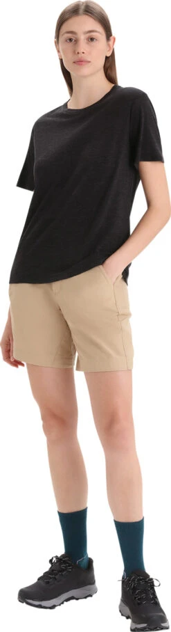 Merino Wool Short Sleeve Tee - Women's|-|icebreaker Women's Merino Linen Short Sleeve T-Shirt -Icebreaker ICE 0A56ON 7E 7EStandard 20Outfit 20Black a5ea977a 5ebf 4cbf 936a 1bc7ee670ee0