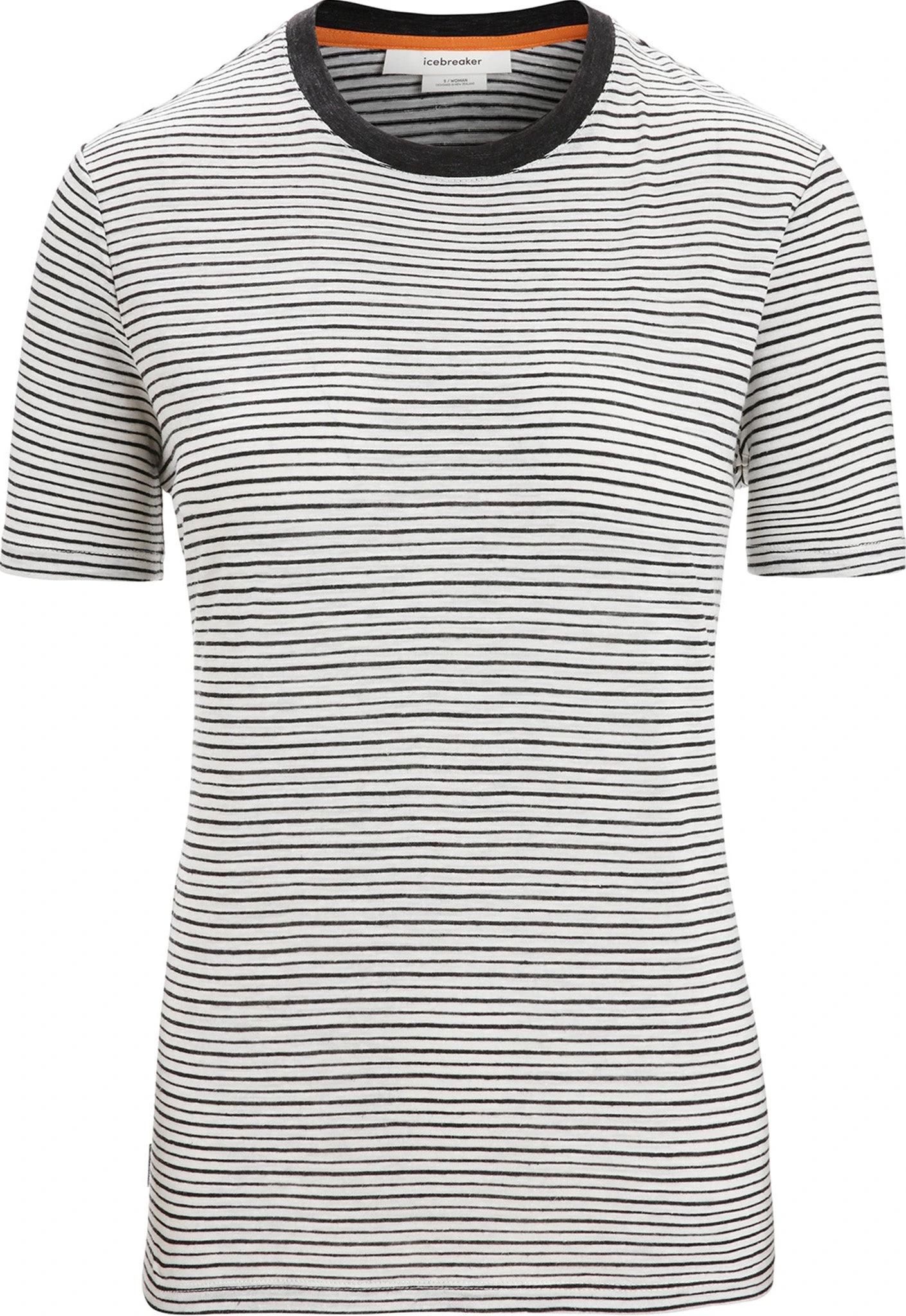 Icebreaker Merino Linen Short Sleeve Stripe Tee - Women's|-|T-shirt Rayé En Lin Mérinos - Femme 4 Icebreaker Merino Linen Short Sleeve Stripe Tee - Women's|-|T-shirt Rayé En Lin Mérinos - Femme - Image 2