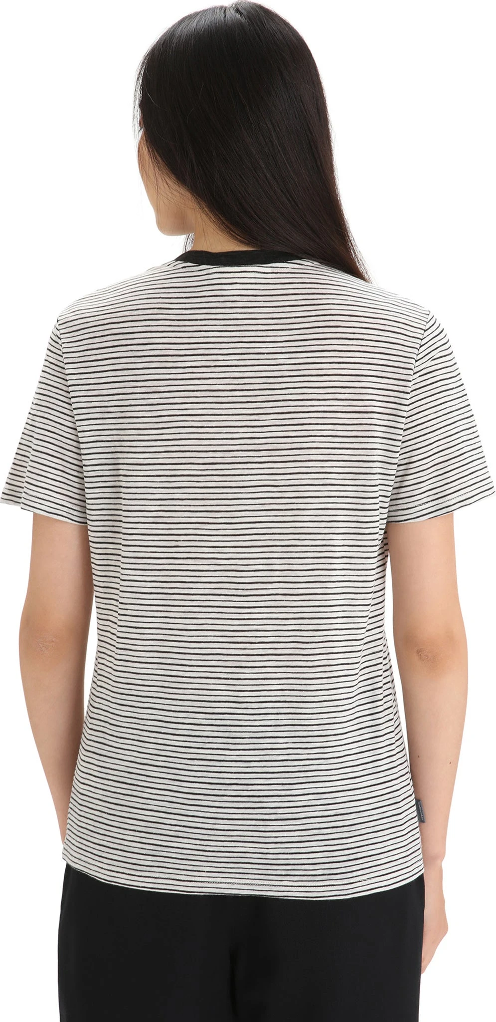 Icebreaker Merino Linen Short Sleeve Stripe Tee - Women's|-|T-shirt Rayé En Lin Mérinos - Femme 9 Icebreaker Merino Linen Short Sleeve Stripe Tee - Women's|-|T-shirt Rayé En Lin Mérinos - Femme - Image 7