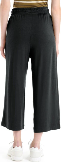 Icebreaker Granary Culotte Pants - Women's|-|Pantalon Culotte Granary - Femme -Icebreaker ICE 0A56OP 7E 7EBack 20Black