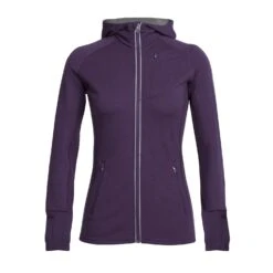 Icebreaker Quantum Long Sleeve Zip Hood - Women's|-|Chandail à Capuchon Et Glissière Quantum - Femme -Icebreaker ICE 101466 7EEggplant 20 20Gritstone 20Heather 62a8c3fe ced0 4238 89ce d716d3177a23