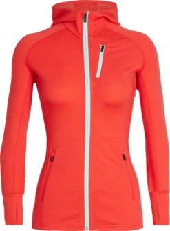 Icebreaker Quantum Long Sleeve Zip Hood - Women's|-|Chandail à Capuchon Et Glissière Quantum - Femme -Icebreaker ICE 101466 7EEmber 20 20Aqua 20Splash 12a7a312 d8d1 4d6b a6b1 9b0ce2841059