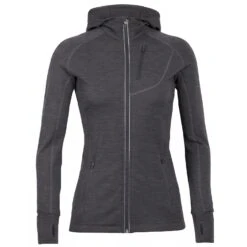 Icebreaker Quantum Long Sleeve Zip Hood - Women's|-|Chandail à Capuchon Et Glissière Quantum - Femme -Icebreaker ICE 101466 7EGritstone 20Heather 20 20Gritstone 20Heather 20 20Gritstone 20Heather 209d59e0 17f8 4b7d ad40 a2e0cb983a1e