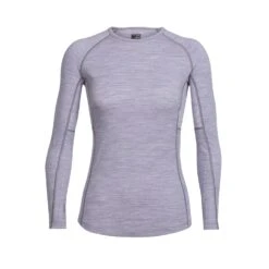 Icebreaker Zone Long Sleeve Crewe - Women's|-|Chandail à Manches Longues Zone Femme -Icebreaker ICE 102570 7ESilk 20Heather 20 20Eggplant a763be00 fac6 4f32 b853 7beeb938cd0e
