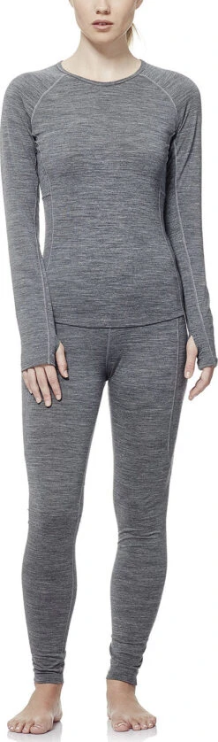 Icebreaker Zone Long Sleeve Crewe - Women's|-|Chandail à Manches Longues Zone Femme -Icebreaker ICE 102570 7E 7EModel 20Gritstone 20Heather 20 20Snow f85f8b54 9ca7 46b5 9f77 54fb30a8c207