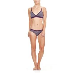 Icebreaker Siren Bra - Women's|-|Brassière Siren - Femme -Icebreaker ICE 103026 7EEggplant 20 20Silk 20Heather 20 20Stripe 7EFront dfbf8990 e2fb 4f88 affa 19acac01ca5c