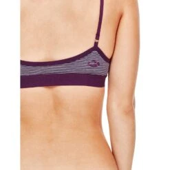 Icebreaker Siren Bra - Women's|-|Brassière Siren - Femme -Icebreaker ICE 103026 7EEggplant 20 20Silk 20Heather 20 20Stripe 7ELabel efe46ee4 d127 45c5 a561 d13989ac8627